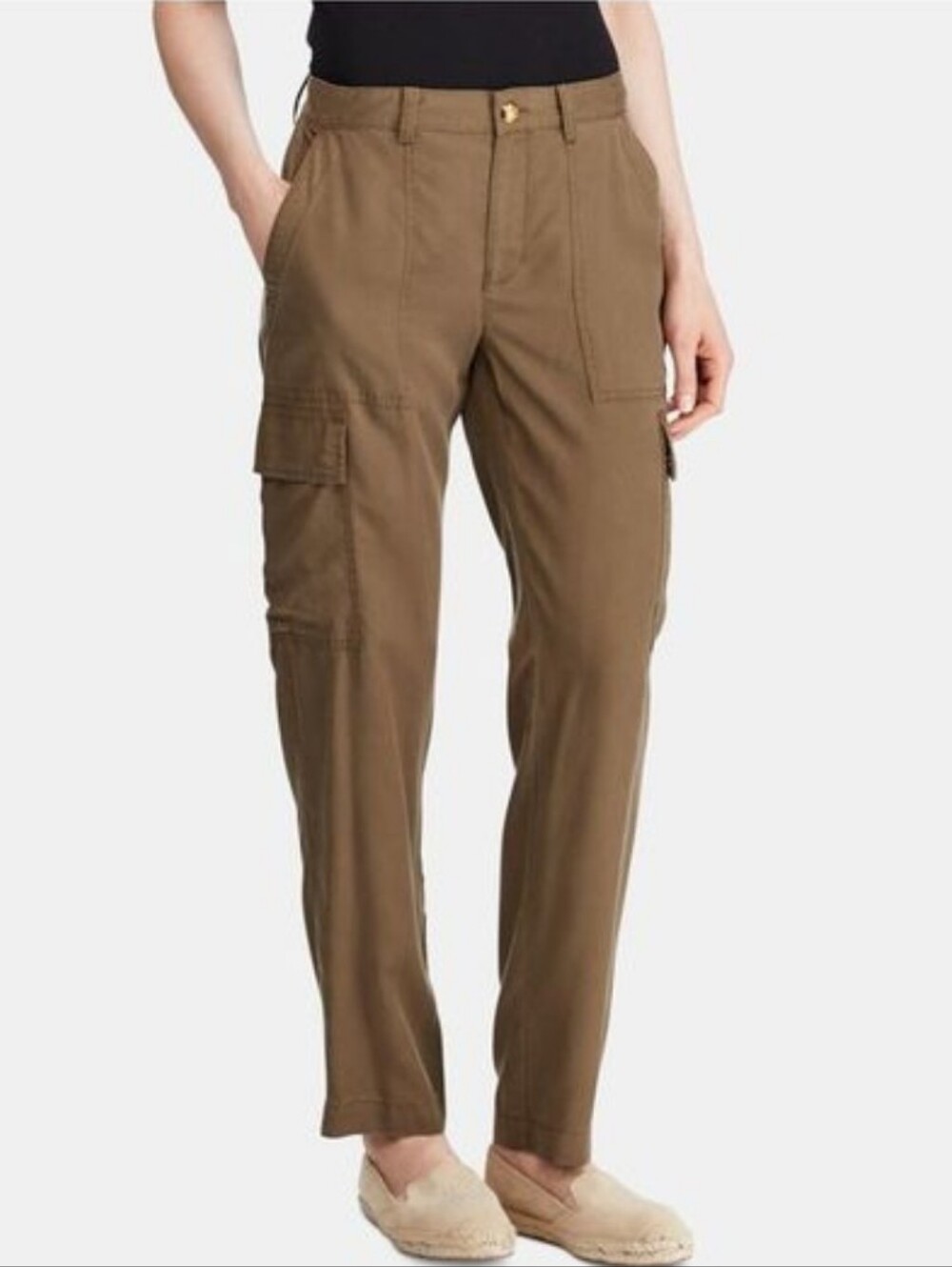NEW Ralph Lauren olive green ankle relaxed gorp cargo‎ trouser pants 8